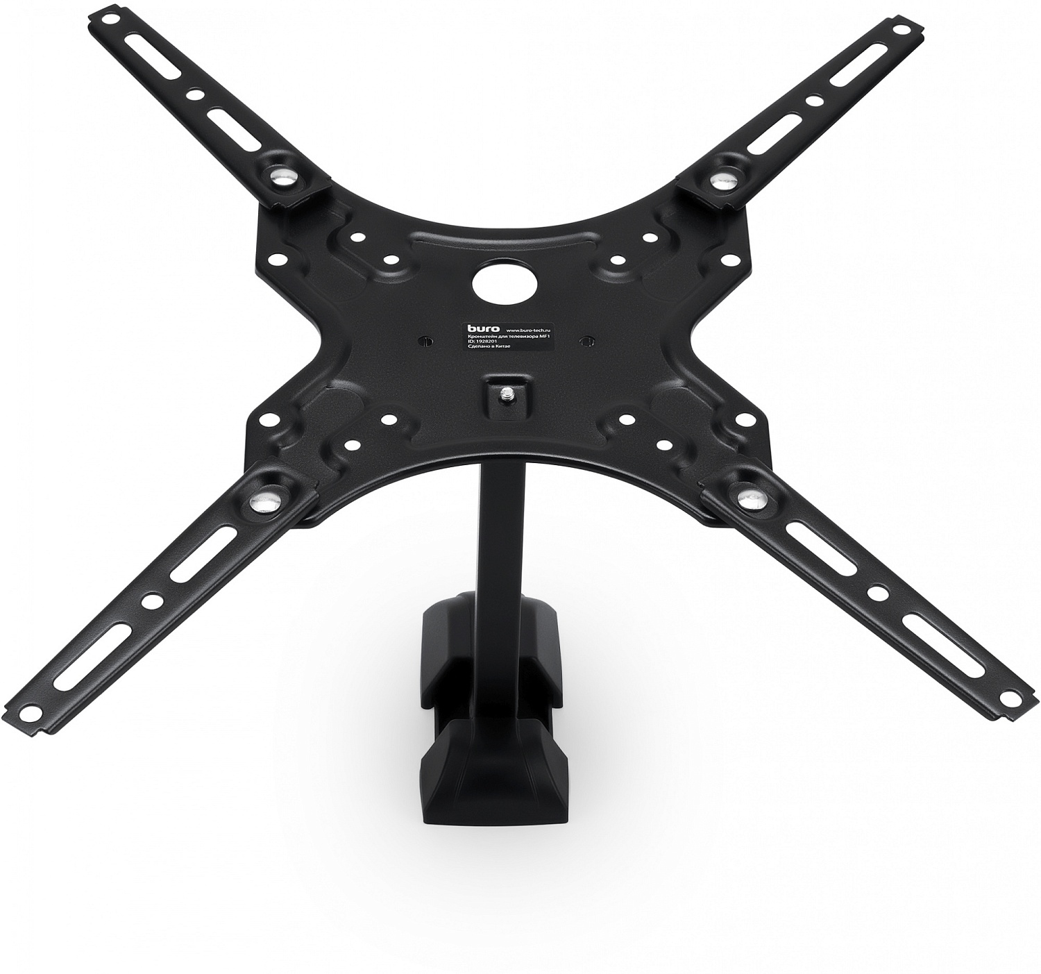 Кронштейн для телевизора Buro MF1 черный 13"-60" макс.25кг настенный поворот и наклон