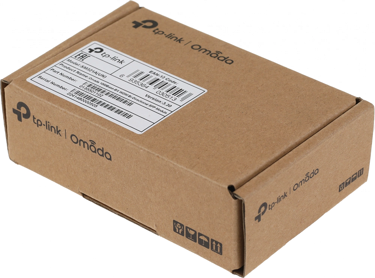 Модуль SFP TP-Link SM321A 1000Base-BX WDM SFP LC TX:1550nm RX:1310nm 10km Модуль SFP TP-Link SM321A 1000Base-BX WDM SFP LC TX:1550nm RX:1310nm 10km