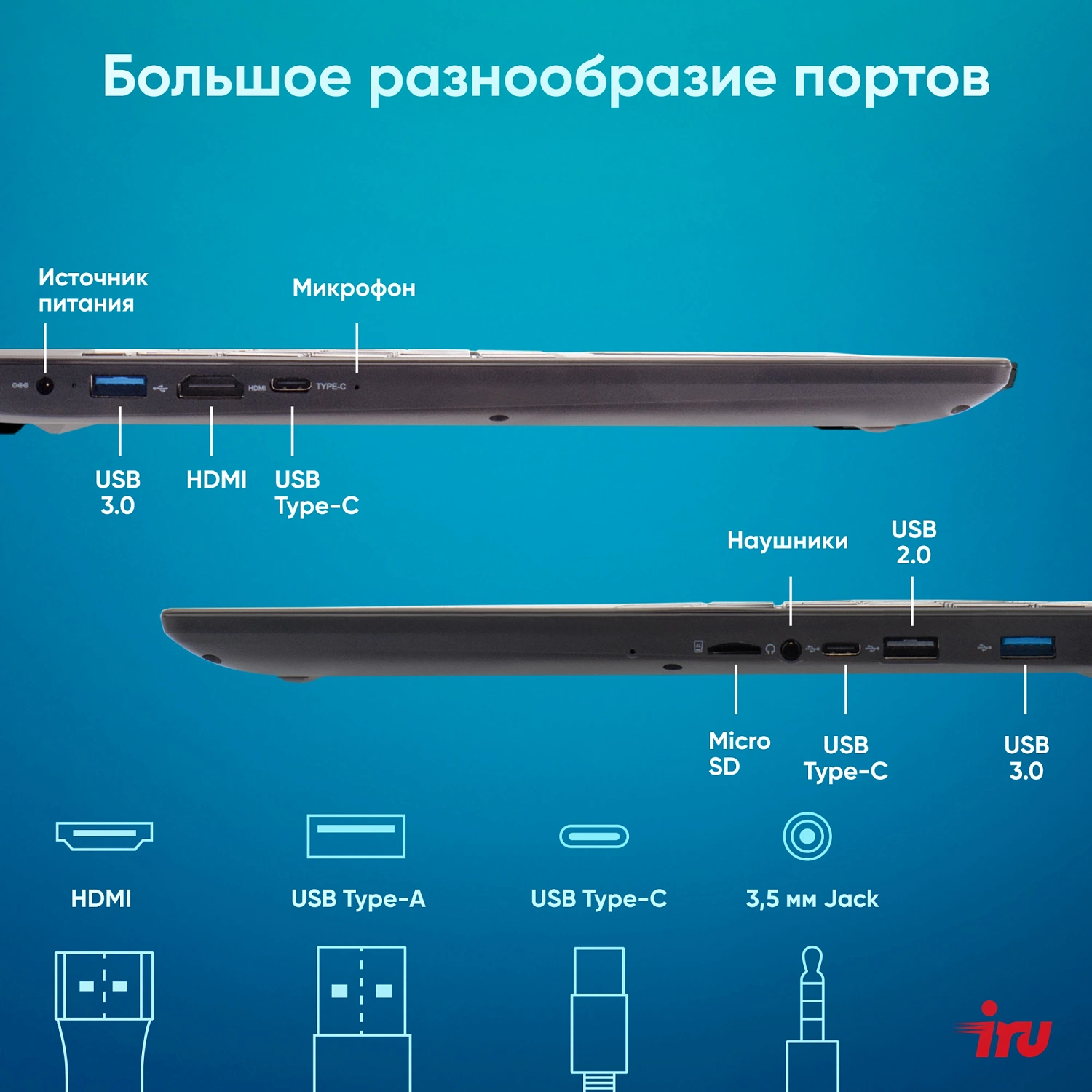 Ноутбук IRU Tactio 15ALG Core i5 12600H 16Gb SSD512Gb Intel Iris Xe graphics 15.6" IPS FHD (1920x1080) Windows 11 Pro 64 black WiFi BT Cam 4500mAh (2126372)