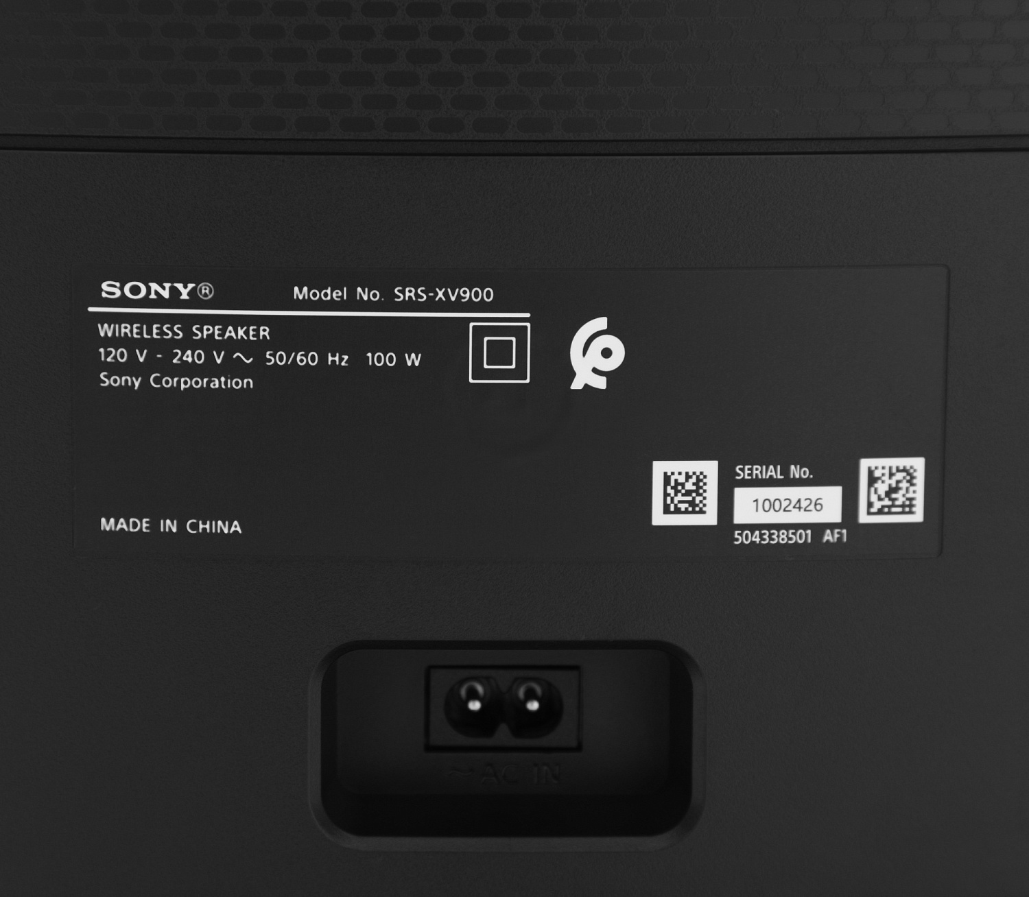 Минисистема Sony SRS-XV900 черный 100Вт USB BT