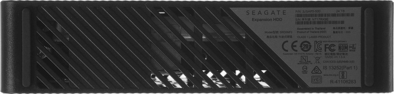 Жесткий диск внешний Seagate 24TB Expansion Black STKP24000400 (actual) USB 3.2 Gen1