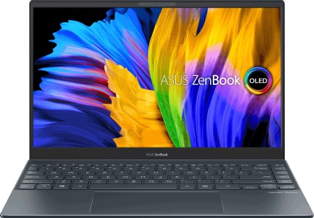 Ноутбук Asus Zenbook 13 OLED UX325EA-KG908W Core i5 1135G7 8Gb SSD512Gb Intel Iris Xe graphics 13.3" OLED FHD (1920x1080) Windows 11 Home grey WiFi BT Cam (90NB0SL1-M00T10)