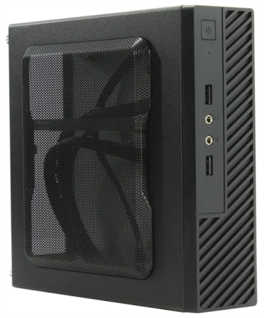 Корпус Slim Case Powerman ME100S-BK  U3*2, front fan 4cm, HDD frame Upper type+ "L"+"I" types 120W adapter, GM-120 DC-ATX  Mini ITX