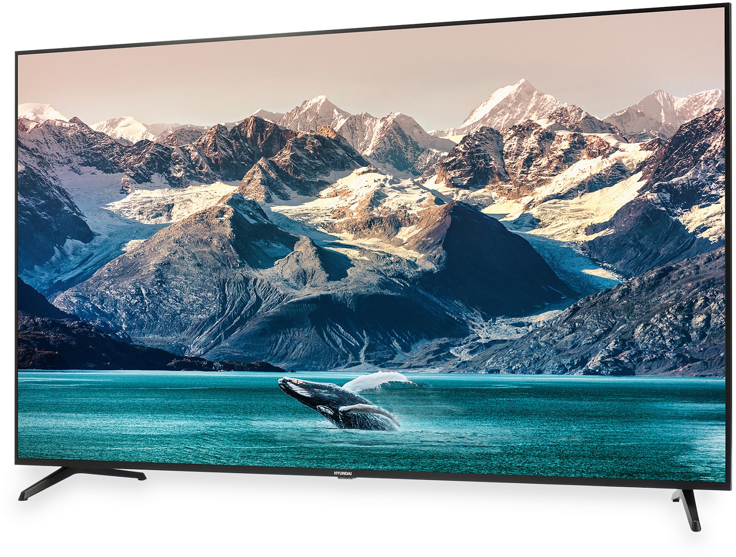 Телевизор LED Hyundai 75" H-LED75BU7002 Салют ТВ Metal черный 4K Ultra HD 60Hz DVB-T DVB-T2 DVB-C DVB-S DVB-S2 USB WiFi Smart TV