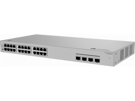 Коммутатор HUAWEI S220S-24P4J (L2, 24*10/100/1000BASE-T ports (400 W PoE+), 4*2.5GE SFP ports, built-in AC power)