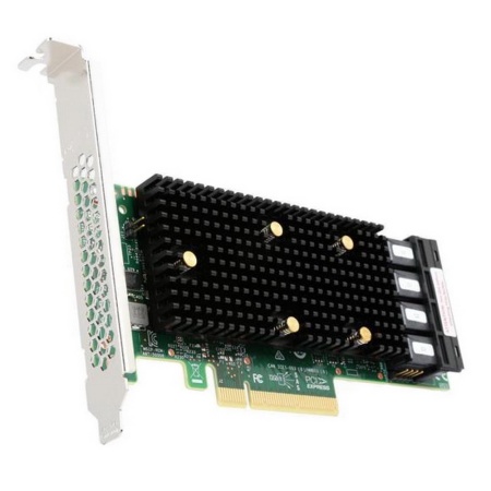 9400-16i SGL (05-50008-00 / 03-50008-15012) PCIe 3.1 x8 LP, Tri-Mode SAS/SATA/NVMe 12G HBA, 16port(4*int SFF8643), 3416 IOC