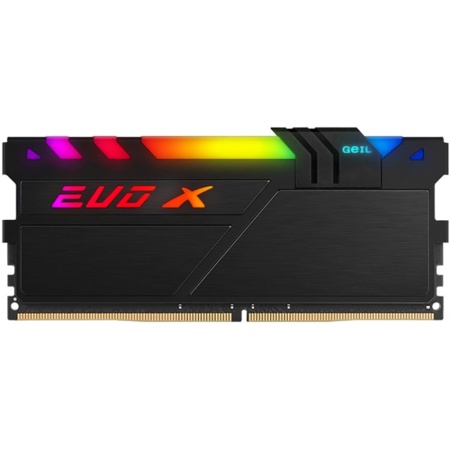 8GB GeIL DDR4 3000 DIMM EVO X II Black RGB Gaming Memory GEXSB48GB3000C16ASC Non-ECC, CL16, Heat GEXSB48GB3000C16ASC Shield, AMD compatible, RTL (805431)