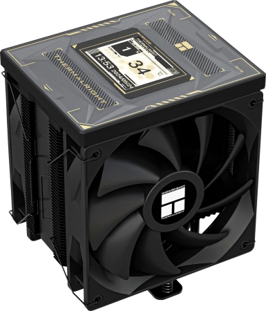 Устройство охлаждения(кулер) Thermalright Burst Assassin Vision 120 Soc-AM5/AM4/1200/1700/1851 черный 4-pin 25.6dB Al+Cu LCD Ret (BA120-VISION-BL)