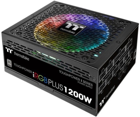 Блок питания Thermaltake ATX 1200W Toughpower iRGB Plus 80+ platinum 24pin APFC 140mm fan color LED 12xSATA Cab Manag RTL