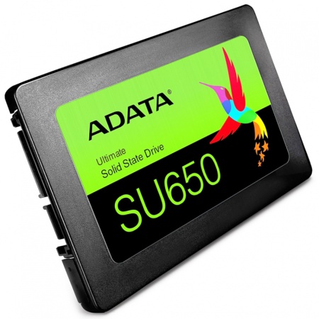 2.5" 1.92TB ADATA SU650 Client SSD (ASU650SS-1T92T-R) SATA 6Gb/s, 520/450, IOPS 40/75K, MTBF 2M, 3 TLC, DRAM lessMB, 1120TBW, 0,53DWPD, RTL (774275)