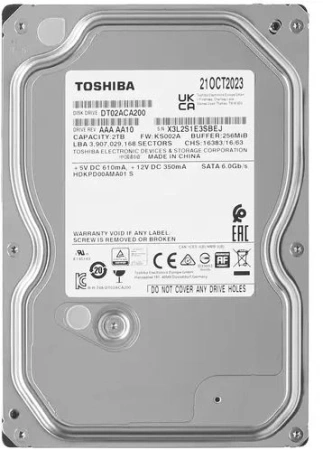 Жесткий диск Toshiba SATA-III 2TB DT02ACA200 (7200rpm) 256Mb 3.5"