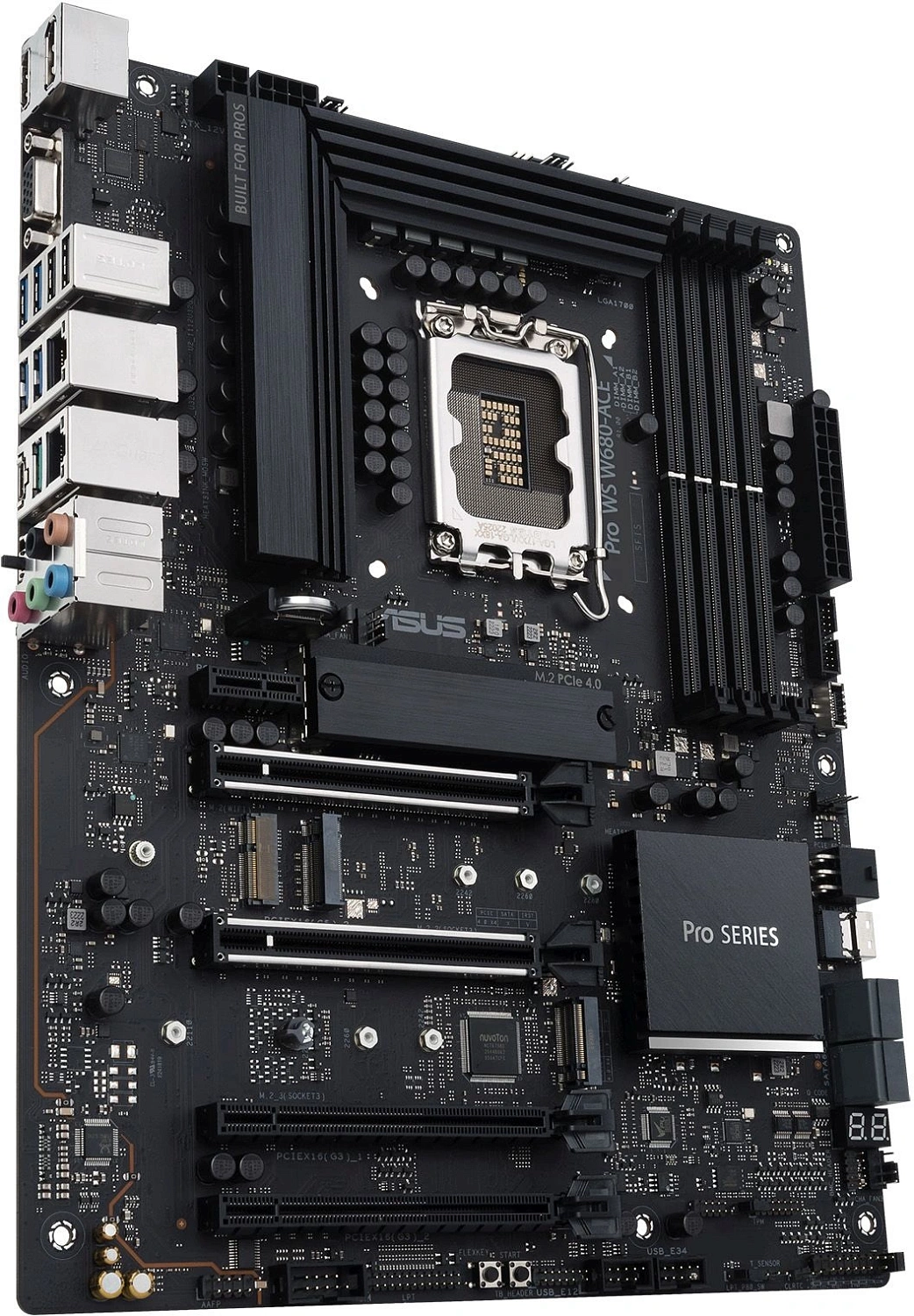 Материнская плата ASUS PRO WS W680-ACE, Intel®LGA1700, 4*DDR5, 8*SATA, 3*M.2, 5*USB 3.2, 2*USB 2.0, Type-C, 4*PCIx16, 1*PCIx1, DP+HDMI+VGA, mATX; 90MB1DZ0-M0EAY0