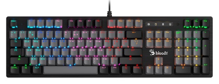 Клавиатура A4Tech Bloody B828N механическая черный/серый USB for gamer LED (B828N (GREY+BLACK))