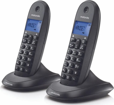 Р/Телефон Dect Motorola C1002LB+ черный (труб. в компл.:2шт)