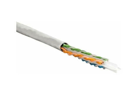 Hyperline UUTP4-C6-S23-IN-LSZH-GY-305 (305 м) Кабель витая пара U/UTP, категория 6, 4 пары (23 AWG), одножильный (solid), с разделителем, LSZH, нг(А)-HF, –20°C – +75°C, серый - гарантия: 15 лет компонентная, 25 лет системная