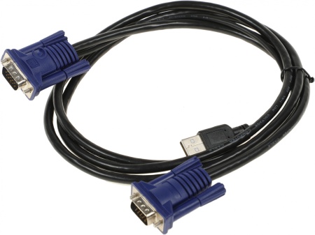 Кабель D-Link DKVM-CU/B1A 1.8м черный