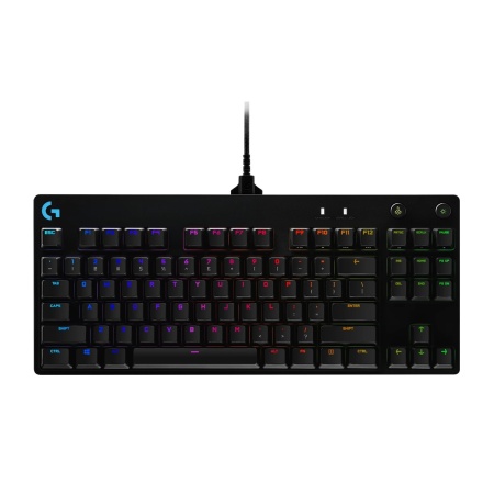 Клавиатура игровая Logitech G PRO TKL Black 89 клавиш (2 дополнительных), без цифрового блока, RGB-подсветка, съемный кабель 1,8м