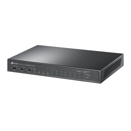 Коммутатор TP-Link TL-SL1311P (L2) 8x100Мбит/с 2x1Гбит/с 1x10Гбит/с 1SFP 8PoE+ 65W неуправляемый