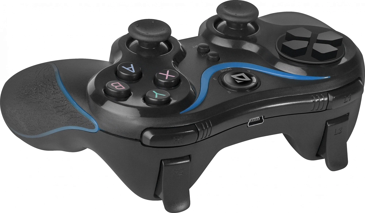 Геймпад Defender Blaster черный Bluetooth Беспроводной виброотдача (в компл.:держатель для смартфона/кабель USB) (64283)