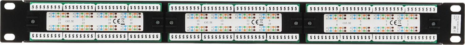Патч-панель ITK PP24-1UC5EU-K05-G 19" 1U 24xRJ45 кат.5e UTP Патч-панель ITK PP24-1UC5EU-K05-G 19" 1U 24xRJ45 кат.5e UTP