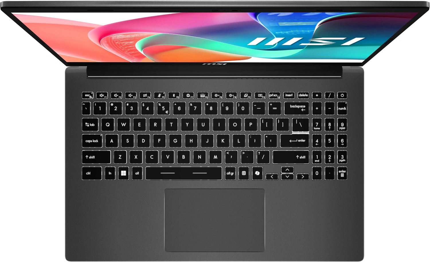 ноутбук MSI Modern 15 F1MG Core 7 150U 15.6" FHD (1920*1080),IPS,DDR4 16GB (16GB*1) 512GB SSD Intel Graphics,backlight,46.8Wh,1.7kg,1y,Dos,Platinum Gray