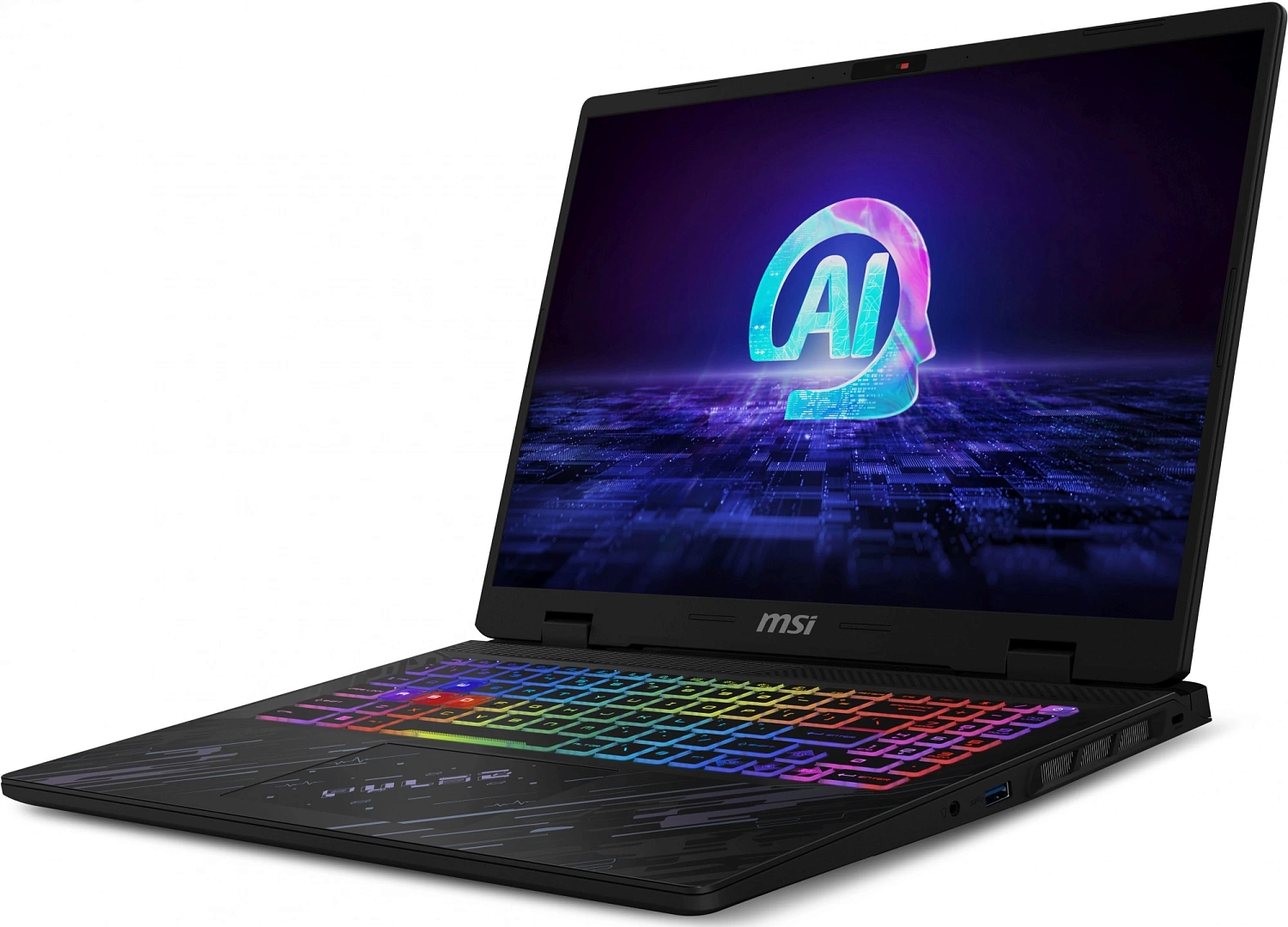 Ноутбук MSI Pulse 16 AI C1VGKG-018RU Core Ultra 7 155H 16Gb SSD1Tb NVIDIA GeForce RTX4070 8Gb 16" IPS QHD+ (2560x1600) Windows 11 black WiFi BT Cam (9S7-15P311-018)