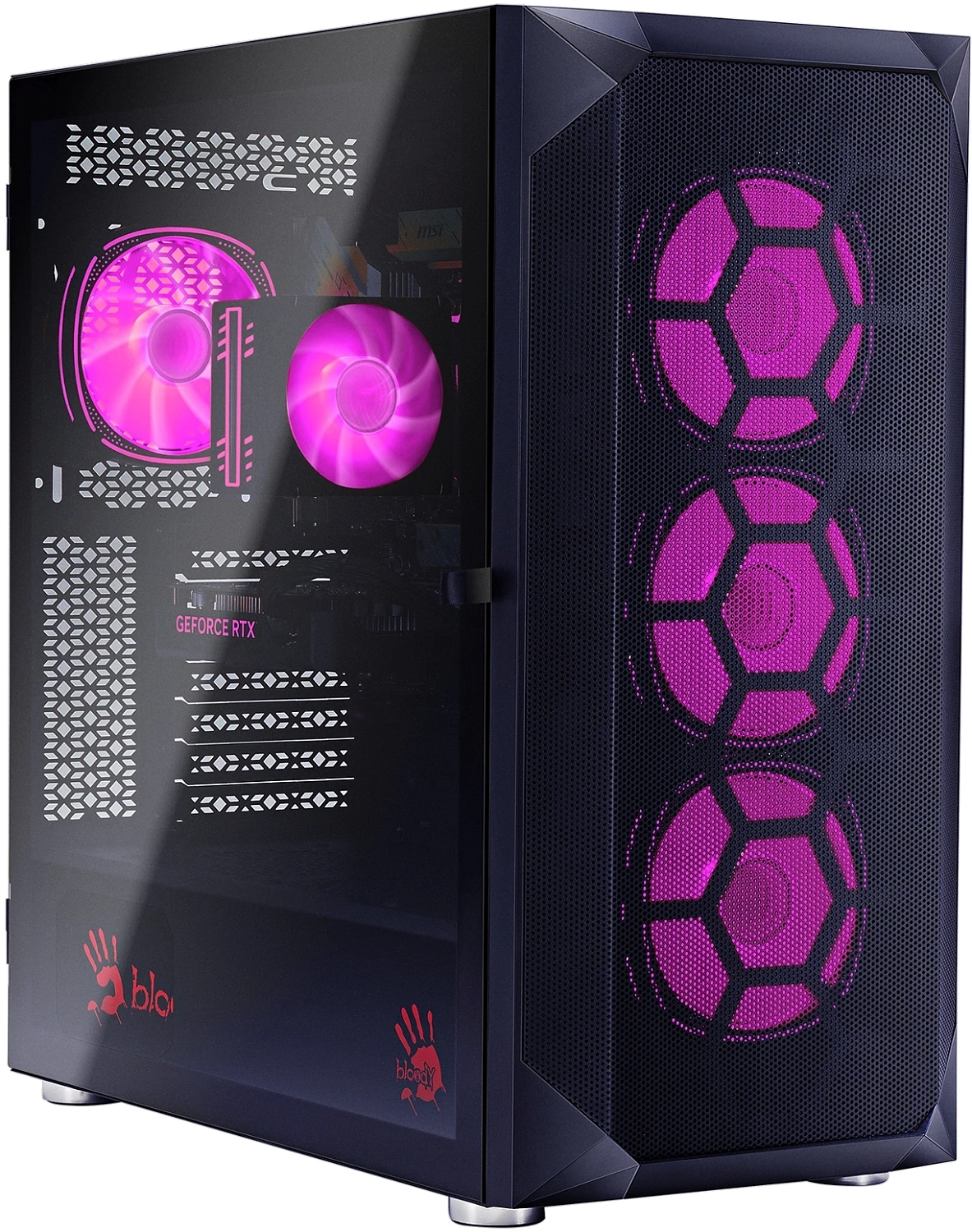 ПК Bloody BD-PC RB65C2 MT Ryzen 5 7500F (3.7) 32Gb SSD1Tb RX 7700XT 12Gb Windows 11 Home 64 2.5Gigabit WiFi BT 650W черный (RUS) (2111350)