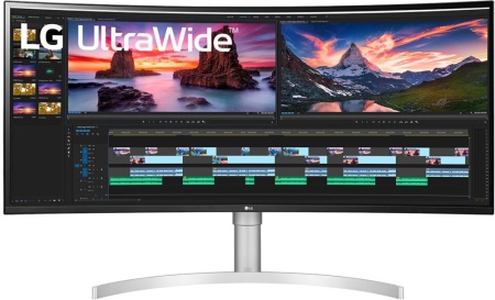 Монитор LG 38" UltraWide 38WN95C-W белый IPS LED 1ms 21:9 HDMI M/M матовая HAS Piv 450cd 178гр/178гр 3840x1600 144Hz G-Sync DP UW USB 8.32кг