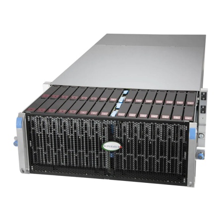 SSG-640SP-E1CR60 4U, 2x LGA4189 (up to 205W), 16x DIMM DDR4 3200MHz, 60x 3.5" SAS3/SATA3 (expander "based backplane), 2x 2.5" SAS3/SATA3 rear, 2x 10GBase-T, AOM-S3616-S or AOM-SADPT-S needed, 2x 2000W"