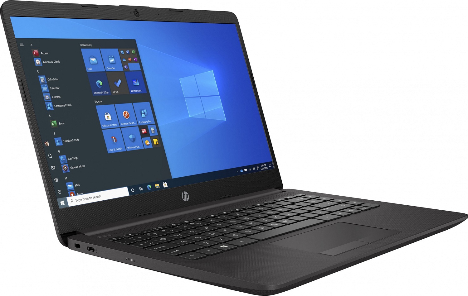 Ноутбук HP 240 G8 Core i5 1035G1 8Gb SSD256Gb Intel UHD Graphics 14" UWVA FHD (1920x1080) Windows 10 Home 64 dk.grey WiFi BT Cam (43W62EA)