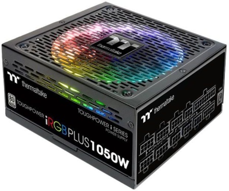 Блок питания Thermaltake ATX 1050W Toughpower iRGB Plus 80+ platinum (20+4pin) APFC 140mm fan color LED 12xSATA Cab Manag RTL