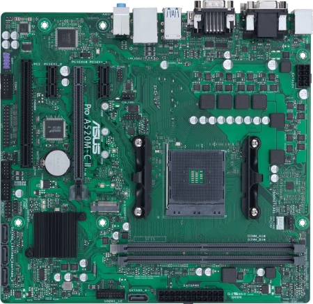 Материнская плата ASUS PRO A520M-C II/CSM, Socket AM5, A620, 2*DDR4,  DP+DVI-D+VGA+HDMI, 4xSATA3, Audio, Gb LAN, USB 3.2, USB 2.0, COM port, mATX; 90MB18F0-M0EAYC