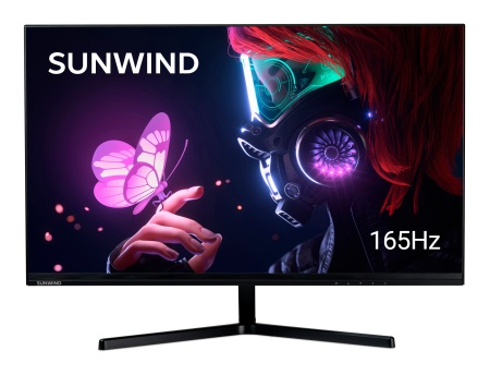 Монитор SunWind 23.8" SUN-M24BG110 черный VA LED 6ms 16:9 HDMI матовая 250cd 178гр/178гр 1920x1080 165Hz DP FHD USB 2.6кг