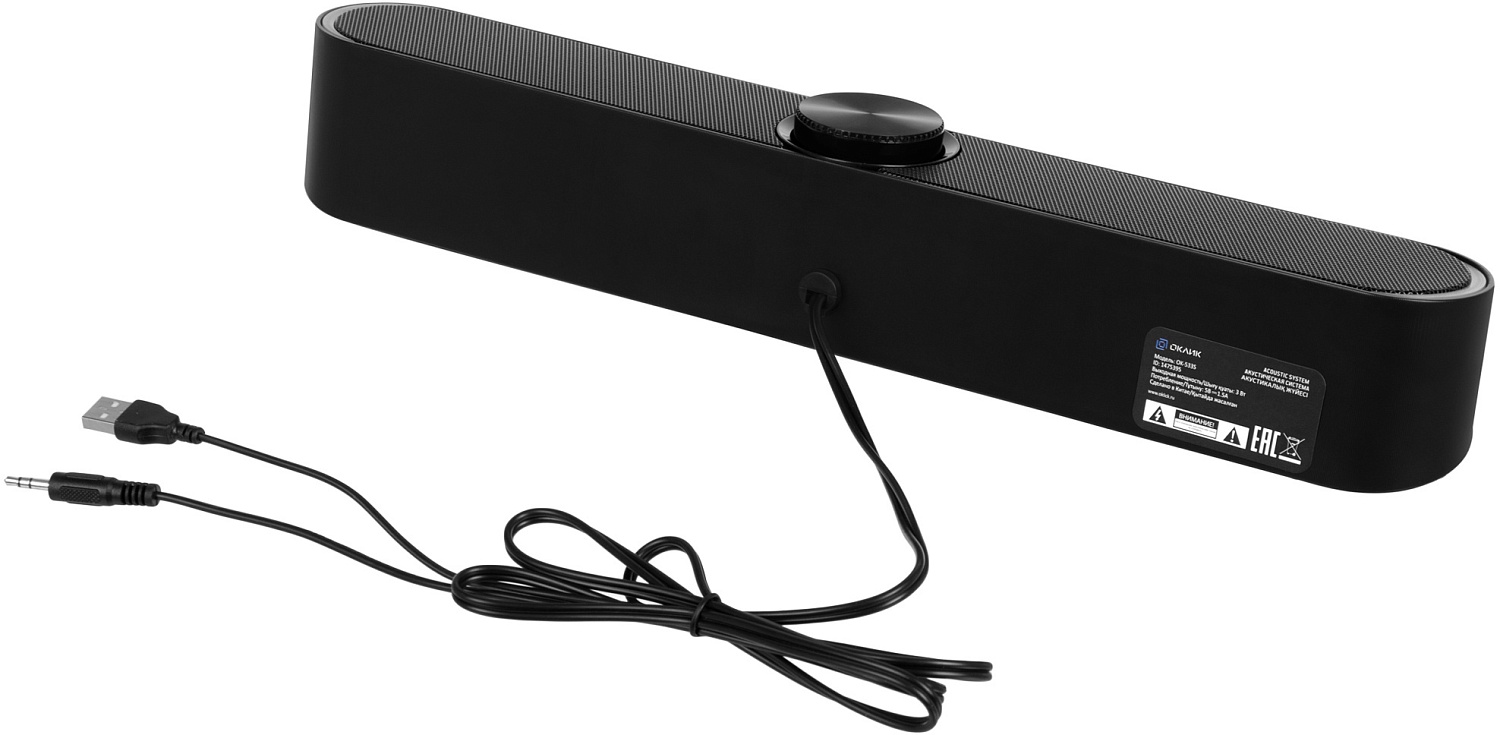 Саундбар Оклик OK-533S 2.0 6Вт черный