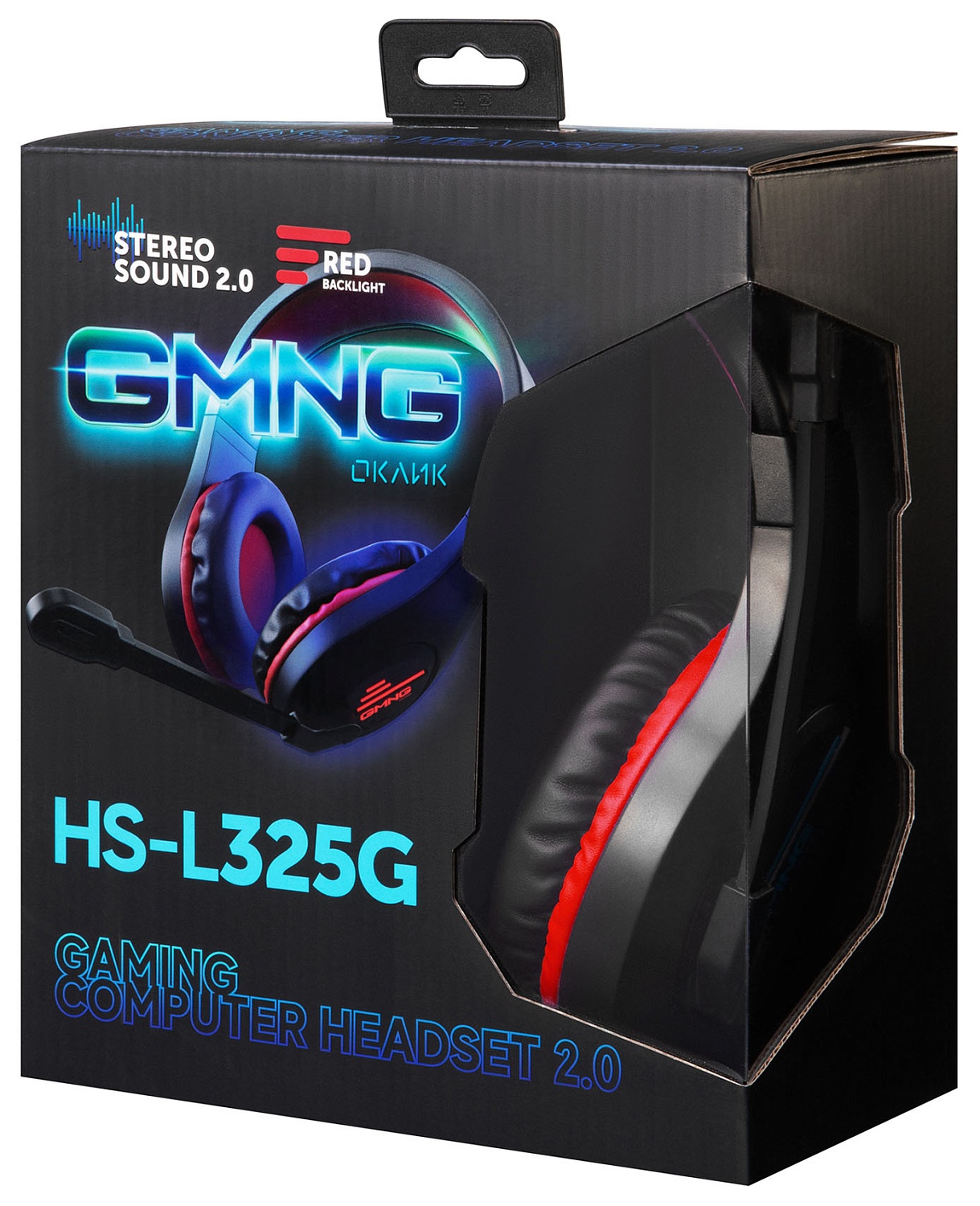 Наушники с микрофоном GMNG HS-L325G черный/красный 2.2м мониторные оголовье (1533553)