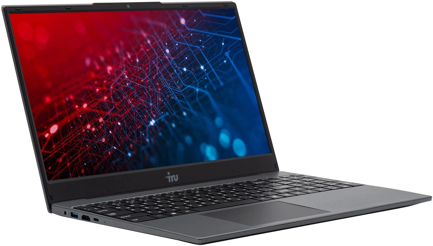 Ноутбук IRU Калибр 15PH Ryzen 7 5700U 16Gb SSD512Gb AMD Radeon Rx Vega 8 15.6" IPS FHD (1920x1080) Free DOS black WiFi BT Cam 4350mAh (2057199)