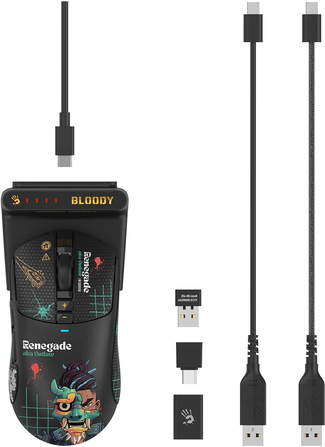 Мышь A4Tech Bloody R72 Ultra Duo черный/рисунок оптическая (20000dpi) беспроводная USB (7but) Мышь A4Tech Bloody R72 Ultra Duo черный/рисунок оптическая (20000dpi) беспроводная USB (7but)