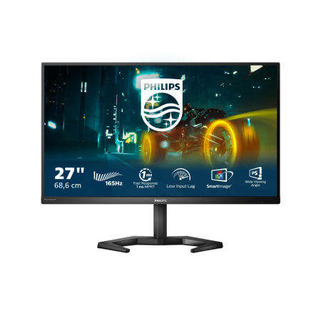 Монитор LCD 27'' [16:9] 1920х1080(FHD) VA, nonGLARE, 165 Гц, 250cd/m2, H178°/V178°, 3000:1, 80M:1, 16,7 миллионов цветов, 4ms, VGA, 2xHDMI, DP, Height adj, Pivot, Tilt, Swivel, Speakers, 3Y, Black