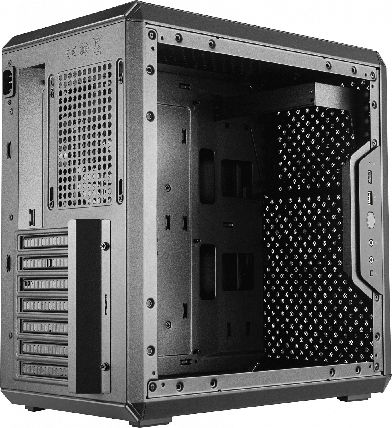 Корпус Cooler Master MasterBox Q500L черный без БП ATX 2x120mm 2x140mm 2xUSB3.0 audio bott PSU