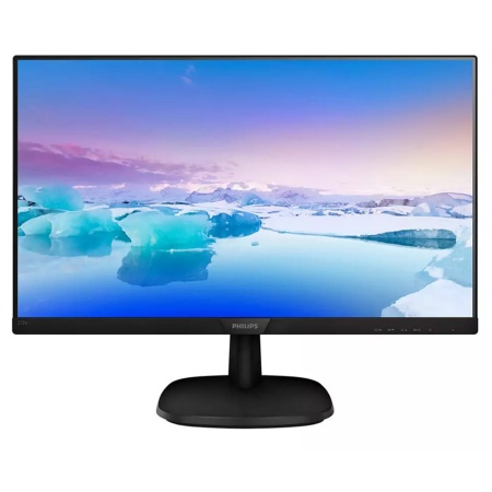 27" PHILIPS 273V7QJAB (00/01) Black (IPS, 1920x1080, D-sub+ уц-2-5 1000:1 (10M:1), 75Hz, MM) (745912) / (745905)