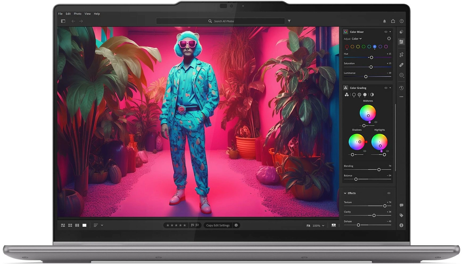 Ноутбук Lenovo Yoga 7 14AHP9 Ryzen 7 8840HS 16Gb SSD1Tb AMD Radeon 780M 14" IPS Touch WUXGA (1920x1200) Windows 11 Home dk.grey WiFi BT Cam Bag (83DK006RRK)
