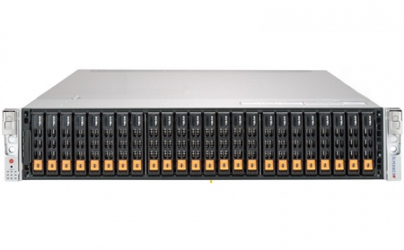 Серверная платформа Supermicro Ultra SuperServer 2U 2029U-TN24R4T 2x4215 8C 2,5GHz/4x8GB RDIMM 3200(24xslots)/24xMicron 7300 PRO 1.92TB(24x2.5")/2xS4510 240GB(2x2.5")/4x10GbE RJ45/2x1600W/NVMe PCIe 3.0/ AOC-MCX556A-ECAT