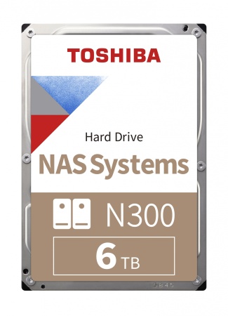 Жесткий диск Toshiba Original SATA-III 6Tb HDWG460UZSVA NAS N300 (7200rpm) 256Mb 3.5" Bulk