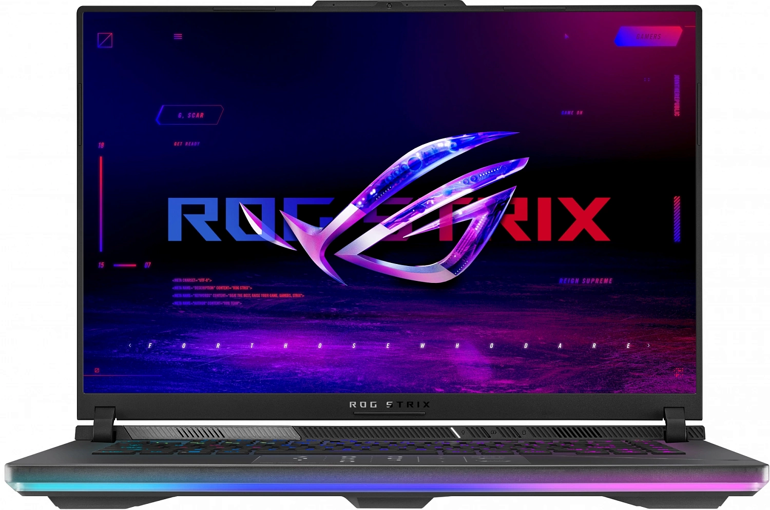 Ноутбук Asus ROG Strix G634JZR-RA100W Core i9 14900HX 32Gb SSD1Tb NVIDIA GeForce RTX4080 12Gb 16" IPS WQXGA (2560x1600) noOS black WiFi BT Cam (90NR0IC2-M004C0)