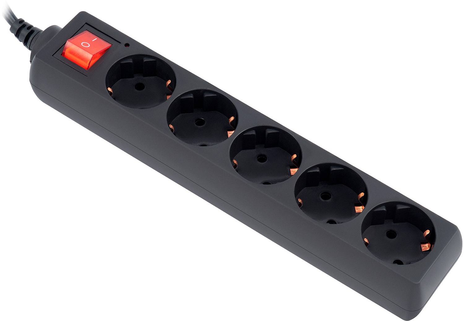 Сетевой фильтр SunWind SW-SP55-B 5м (5 розеток) черный (коробка)