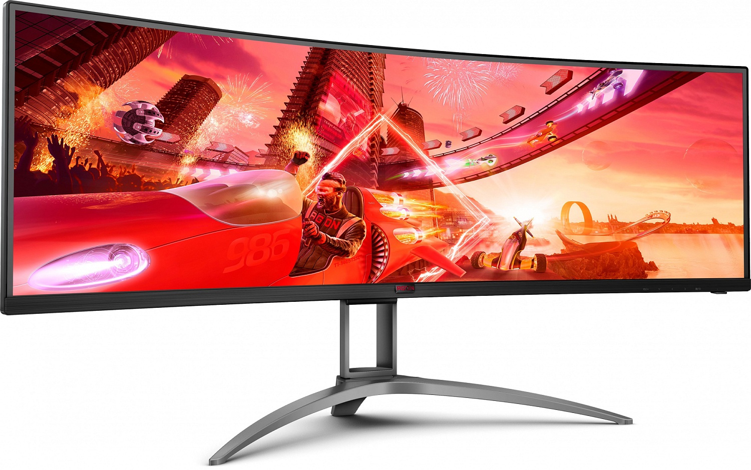 Монитор AOC 48.8" Gaming AG493QCX черный VA LED 1ms 32:9 HDMI M/M матовая HAS Piv 400cd 178гр/178гр 3840x1080 144Hz FreeSync Premium DP WF USB 14.4кг