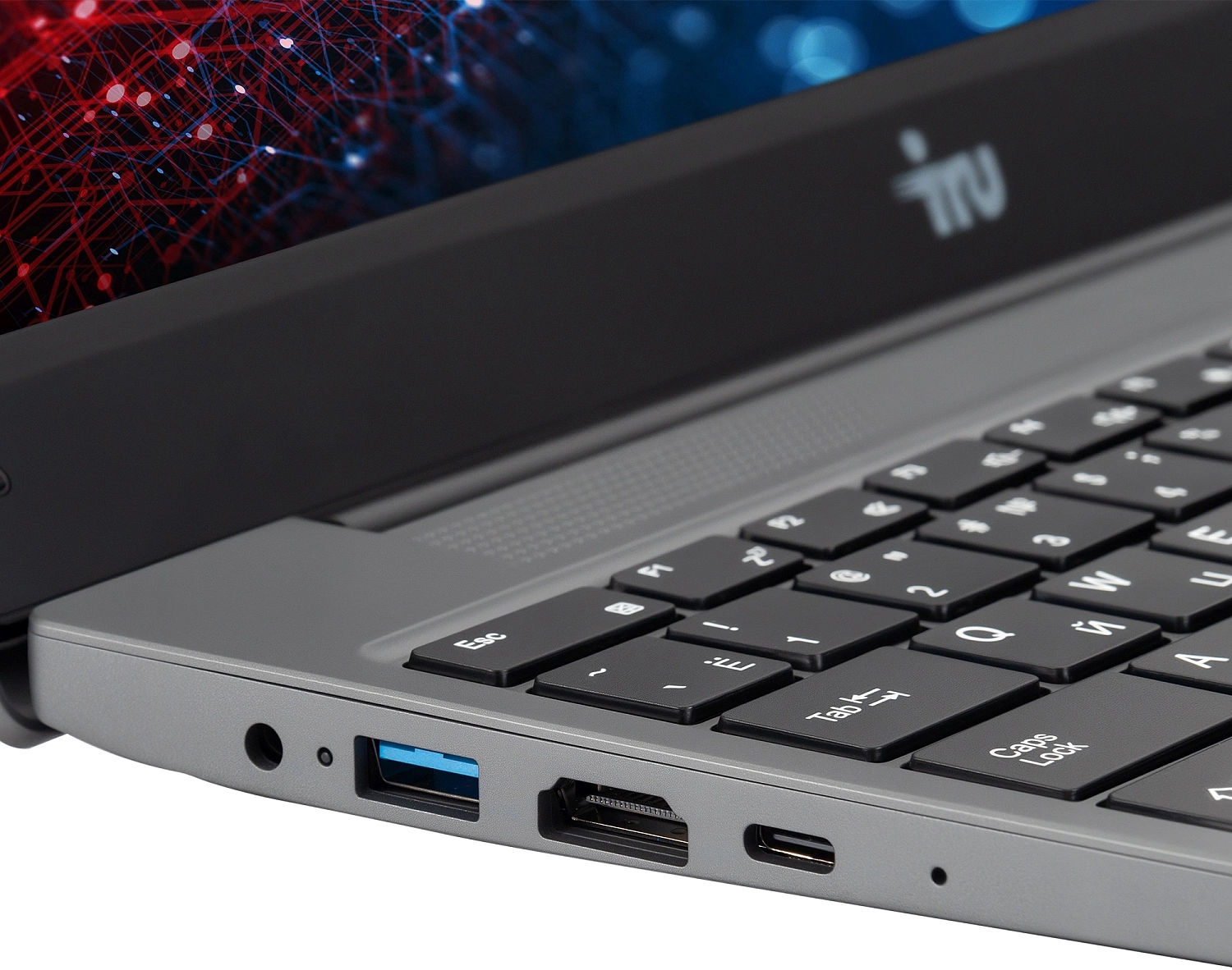 Ноутбук IRU Tactio 14RLH Ryzen 5 7430U 32Gb SSD1Tb AMD Radeon Vega 7 14" IPS FHD (1920x1080) FreeDOS grey WiFi BT Cam 4000mAh (2084817)