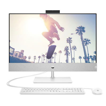 Моноблок HP Pavilion I 27-ca1048ci NT 27" FHD(1920x1080) Core i5-12400T, 8GB DDR4 3200 (2x4GB), SSD 256Gb, Intel Internal graphics, no DVD,Rus/Eng kbd&mouse wired, 5MP Webcam, White,FreeDOS, 1Y Wty