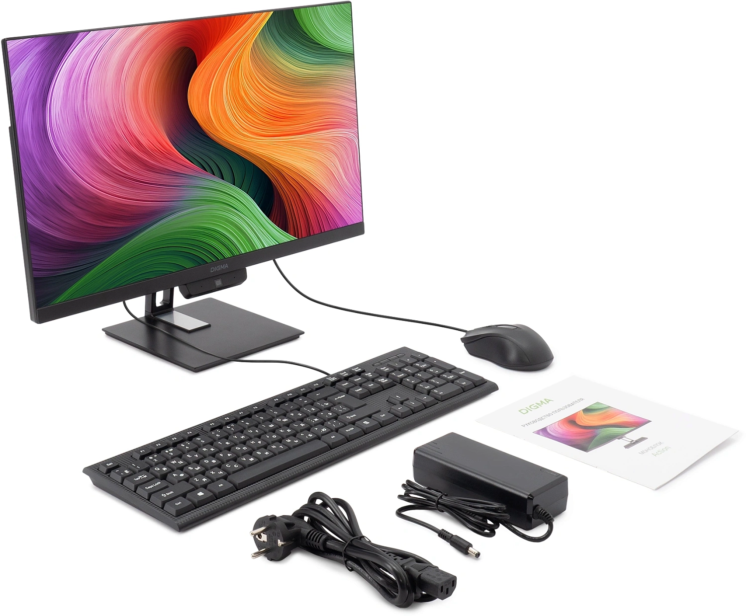 Моноблок Digma Action 21.5" Full HD N95 (1.7) 8Gb SSD256Gb UHDG 600 CR Windows 11 Professional GbitEth WiFi BT 36W клавиатура мышь Cam черный 1920x1080