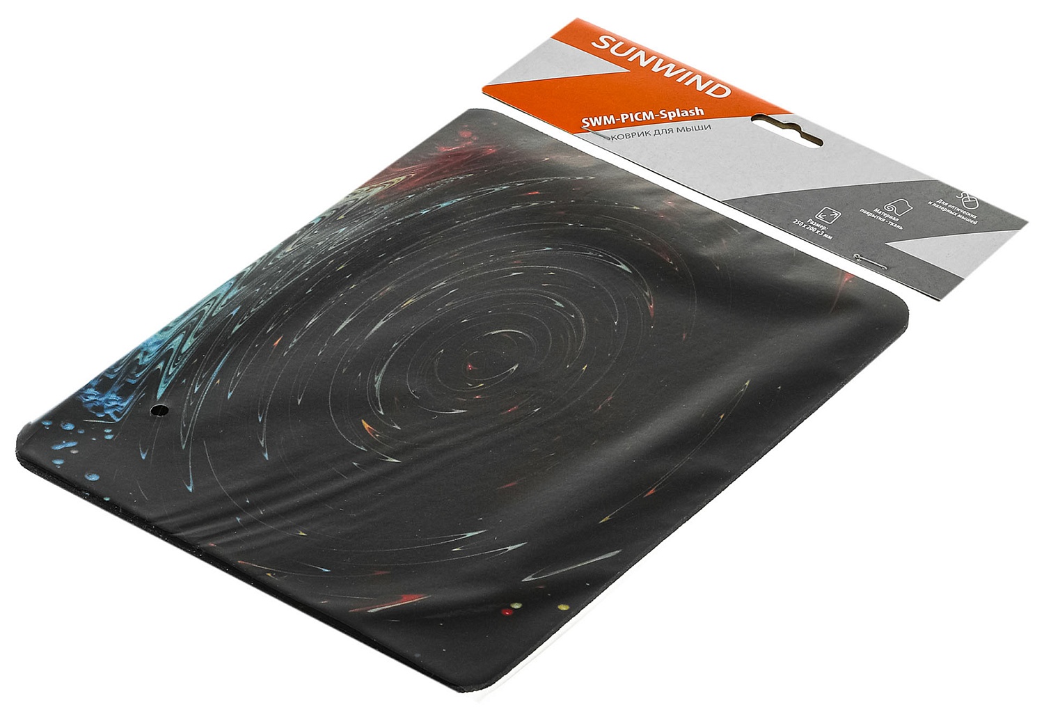 Коврик для мыши SunWind Business SWM-PICM-splash Мини рисунок 250x200x3мм